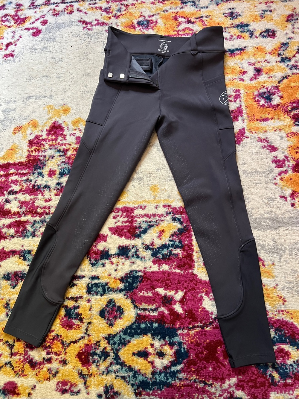Free Ride Equestrian Heavyweight Zip Winter Breeches | Charcoal